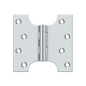 DELTANA 4" x 4" Full Mortise, Solid Brass, Parliament Hinge