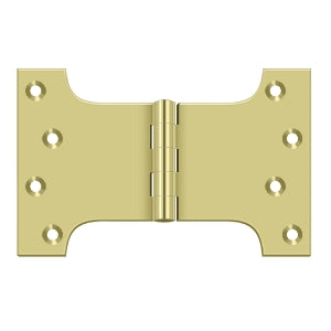 DELTANA 4" x 6" Full Mortise, Solid Brass, Parliament Hinge
