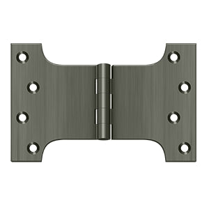DELTANA 4" x 6" Full Mortise, Solid Brass, Parliament Hinge