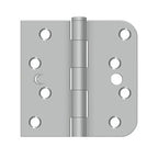 DELTANA 4" x 4" x 5/8" Radius Corners x Square Corner, Stainless Steel, Residential, Security, Hinge