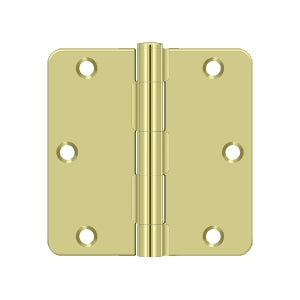 DELTANA 3-1/2" x 3-1/2" x 1/4" Radius Corner, Residential, Steel  Hinge