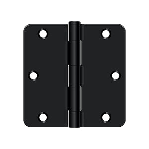 DELTANA 3-1/2" x 3-1/2" x 1/4" Radius Corner, Residential, Steel Hinge  BULK PACK