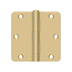 DELTANA 3-1/2" x 3-1/2" x 1/4" Radius Corner, Residential, Steel  Hinge