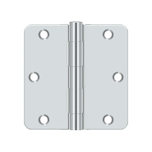 DELTANA 3-1/2" x 3-1/2" x 1/4" Radius Corner, Residential, Steel  Hinge