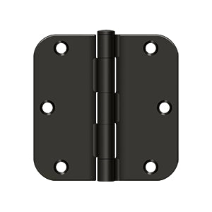 DELTANA 3-1/2" x 3-1/2" x 5/8" Radius Corner, Residential, NRP, Steel Hinge