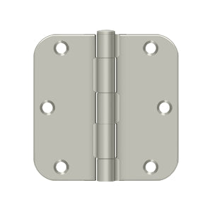 DELTANA 3-1/2" x 3-1/2" x 5/8" Radius Corner, Residential, Steel Hinge