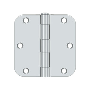 DELTANA 3-1/2" x 3-1/2" x 5/8" Radius Corner, Residential, Steel Hinge