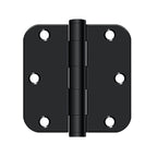 DELTANA 3-1/2" x 3-1/2" x 5/8" Radius Corner, Heavy Duty, Steel Hinge