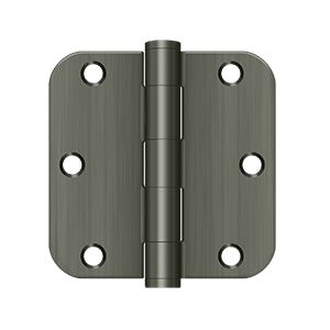DELTANA 3-1/2" x 3-1/2" x 5/8" Radius Corner, Heavy Duty, Steel Hinge