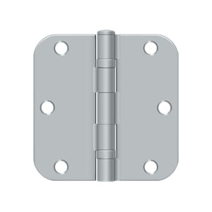 DELTANA 3-1/2" x 3-1/2" x 5/8" Radius Corner, Residential, Ball Bearing, Steel Hinge