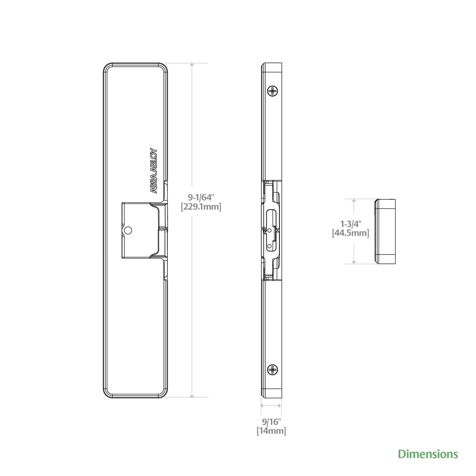 HES 9800 Series Surface Mounted Electric Strike