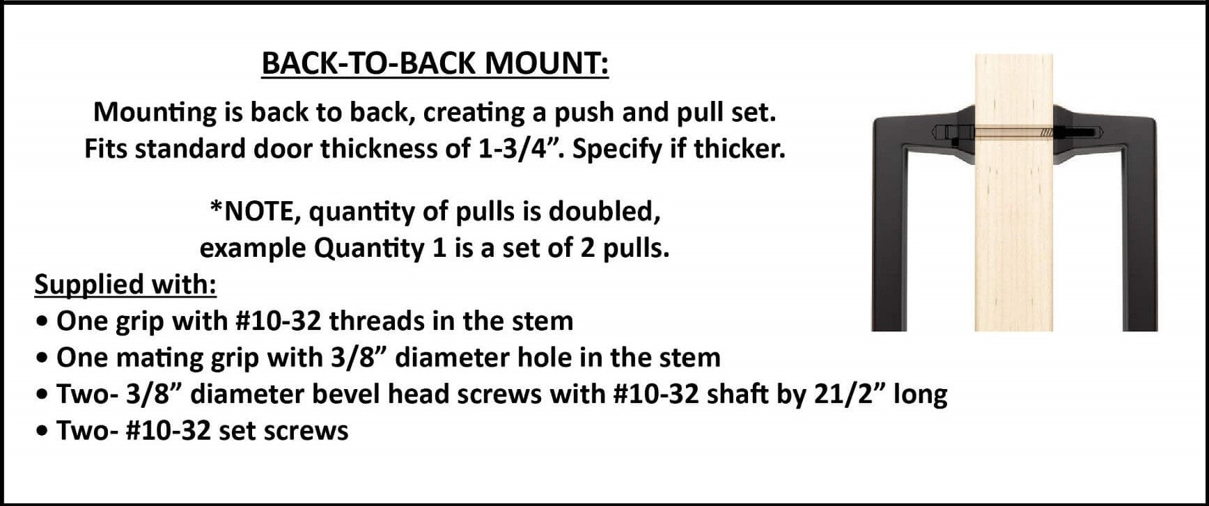 Emtek 84170 Select Bar Knurled Appliance Pull. SIZE: 12 inches. Back to Back Mount