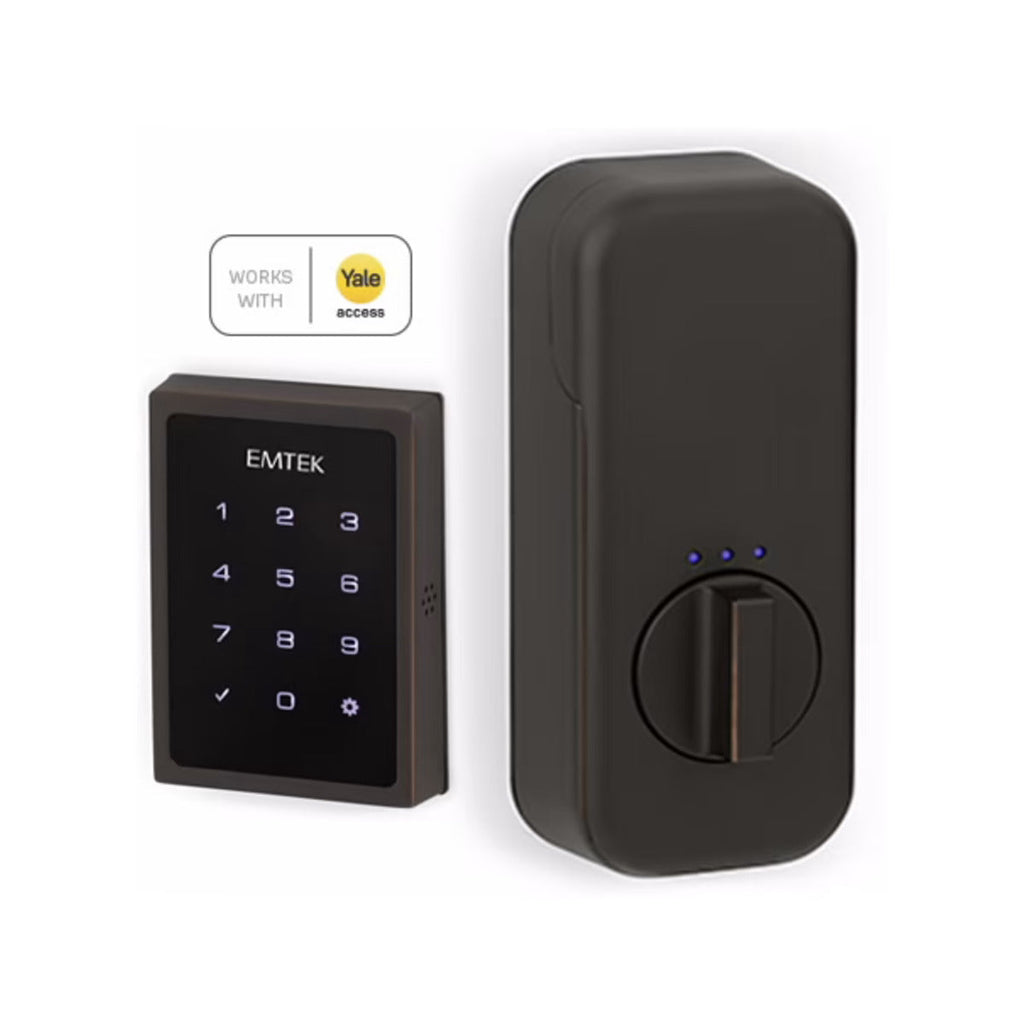 Emtek EMPowered Motorized Touchscreen SMART Keypad Deadbolt - Works with Yale Access App