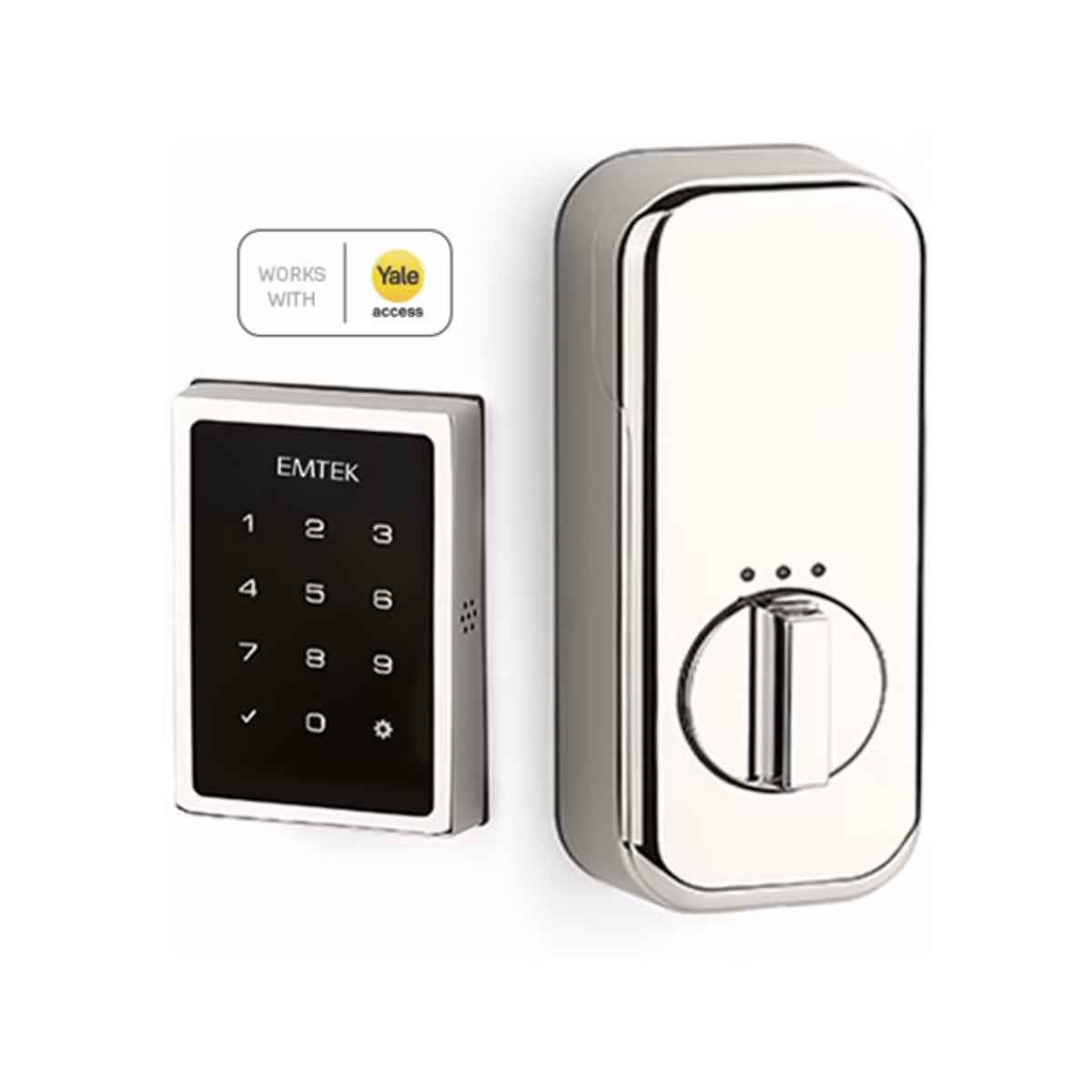 Emtek EMPowered Motorized Touchscreen SMART Keypad Deadbolt - Works with Yale Access App