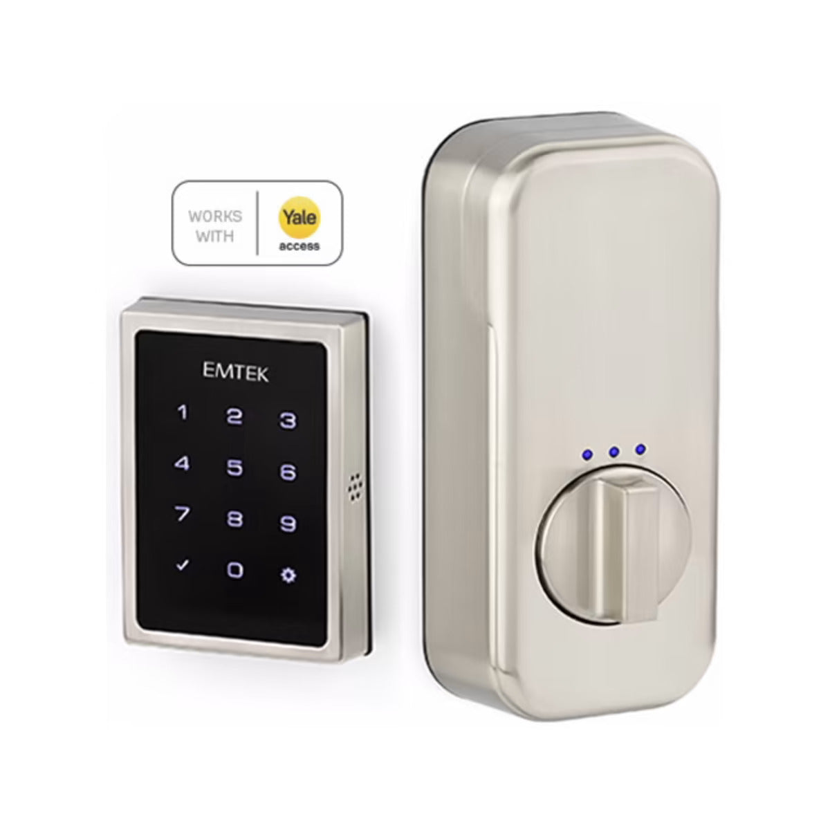 Emtek EMPowered Motorized Touchscreen SMART Keypad Deadbolt - Works with Yale Access App
