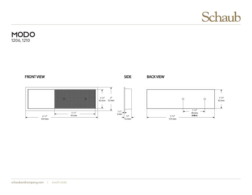 SCHAUB Modo Rectangular Recessed Pull
