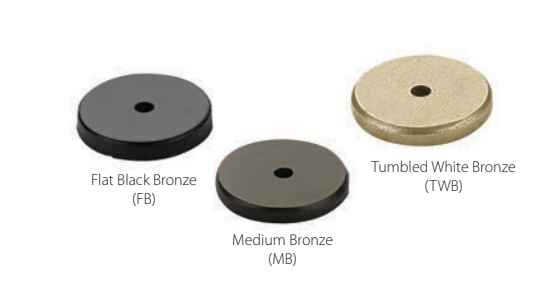 EMTEK Sandcast Bronze Round Backplate for Knob