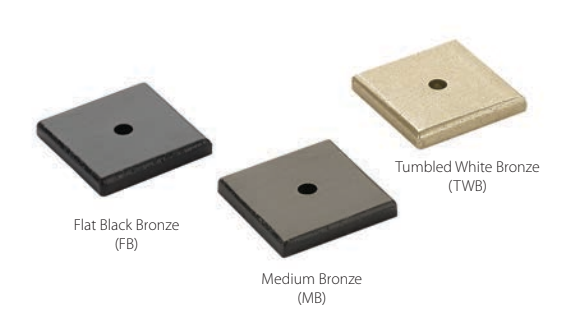 EMTEK Sandcast Bronze Square Backplate for Knob