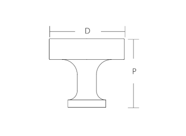 SCHAUB Haniburton Round Knob with Square Base