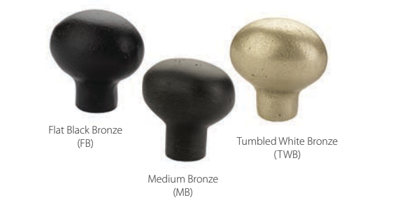EMTEK Sandcast Bronze Egg Knob