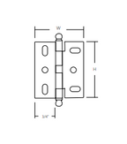 SCHAUB Ball Tip Mortise Hinges