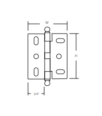 SCHAUB Ball Tip Mortise Hinges