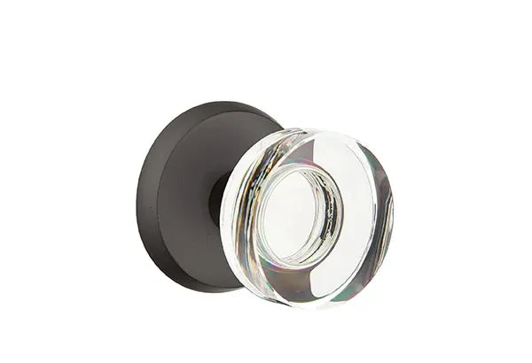 EMTEK Modern Disc Glass Knob - Sandcast Collection