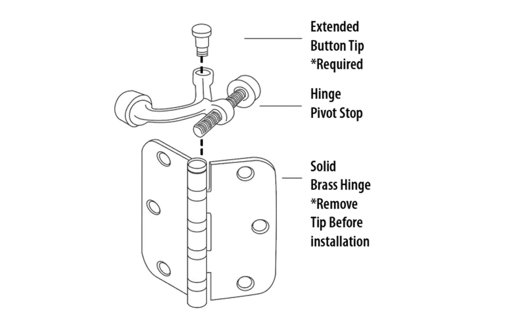 EMTEK Residential Duty, Solid Brass, Plain Bearing Hinges (Pair)