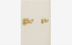 EMTEK Modern Brass Double Hook With Rosette