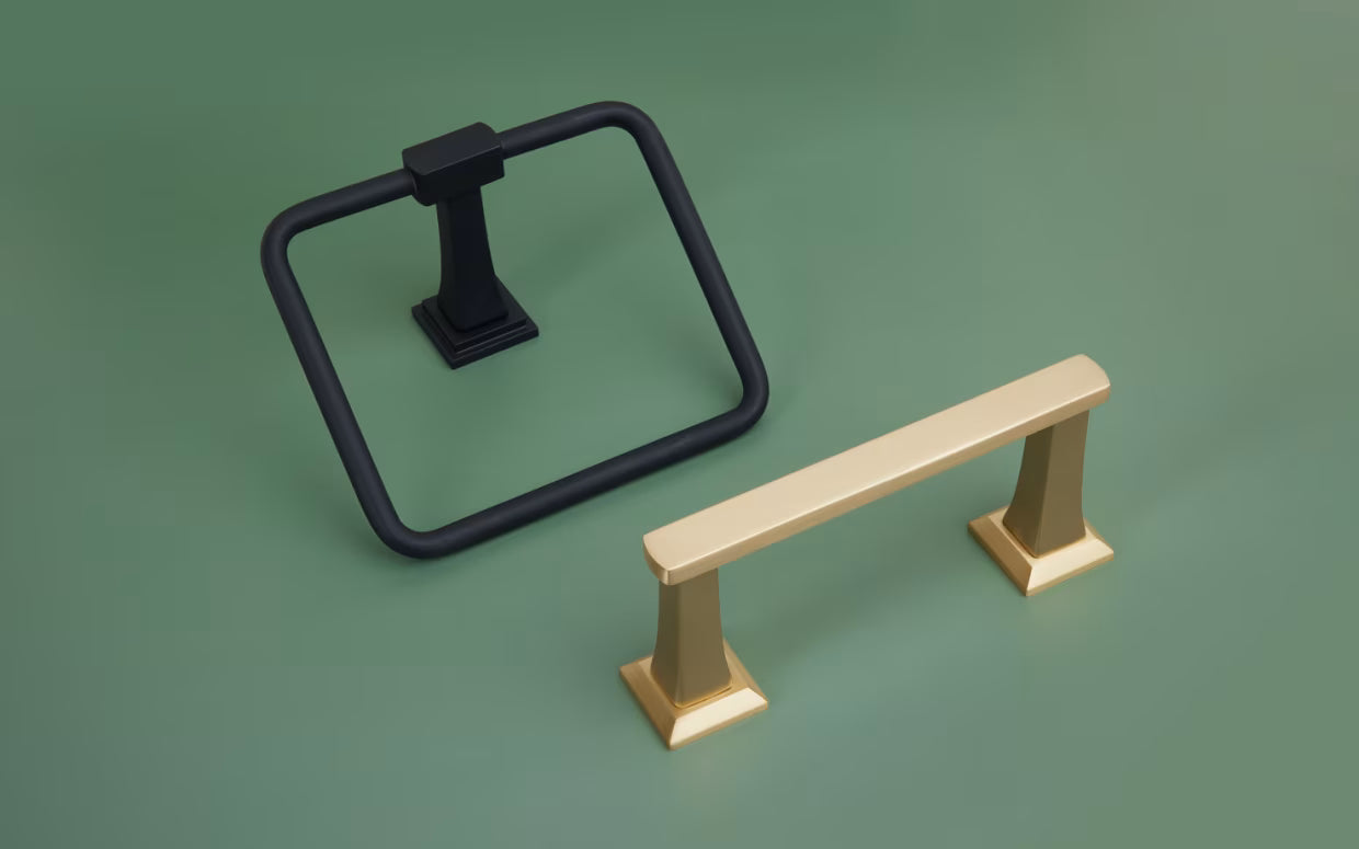 EMTEK Transitional Flared Brass Towel Ring