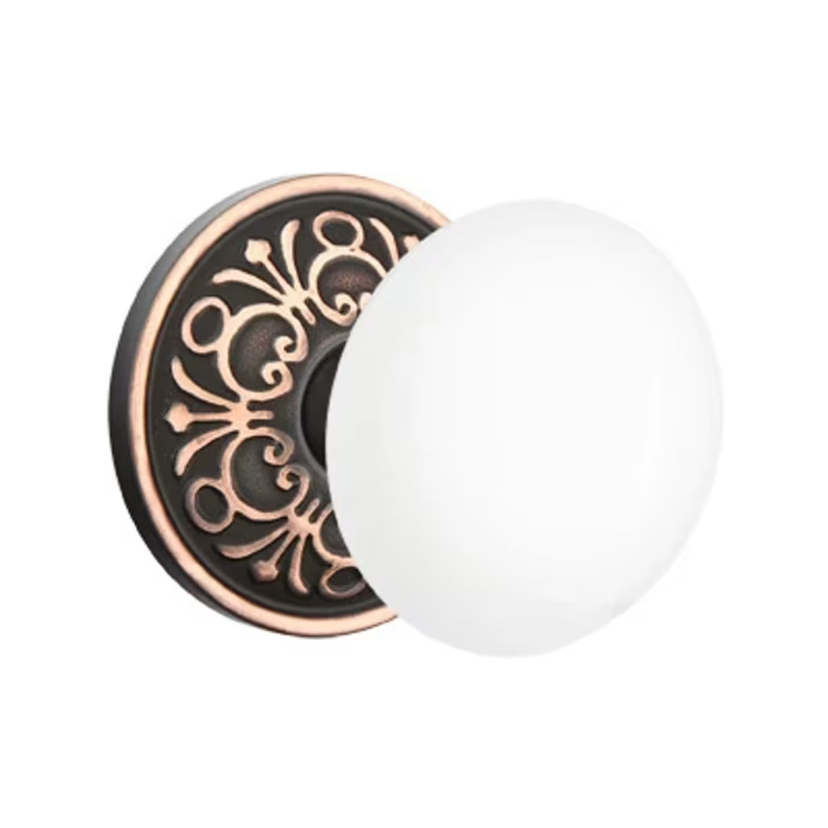 EMTEK Ice White Knob