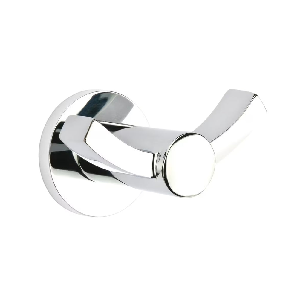 EMTEK Modern Brass Double Hook With Rosette