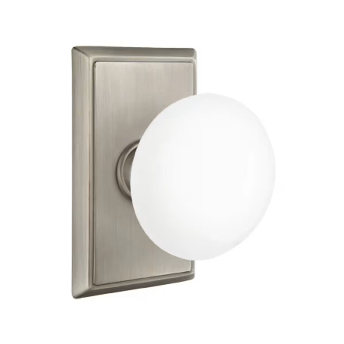 EMTEK Ice White Knob