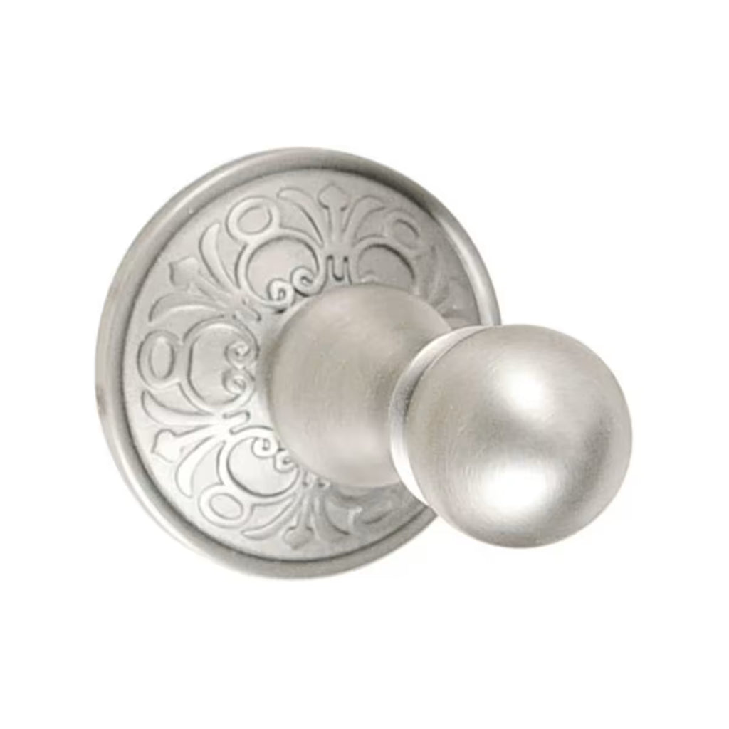 EMTEK Traditional Brass Single Hook with Rosette