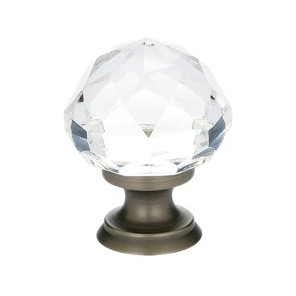 EMTEK Diamond Glass Cabinet Knob