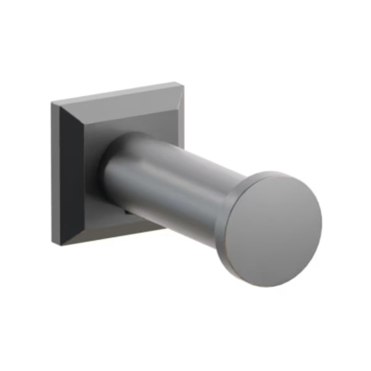EMTEK Modern Tubular Brass Single Robe Hook With Rosette