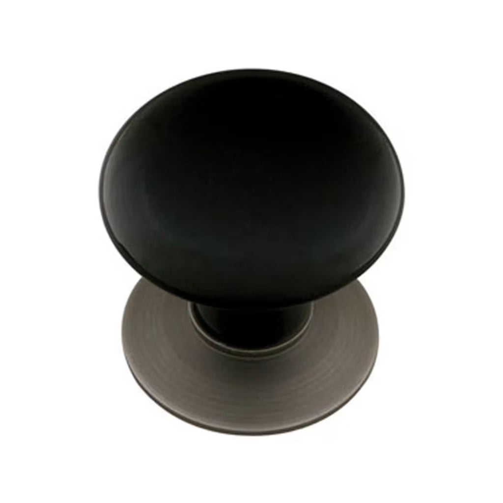 EMTEK Ebony Porcelain Cabinet Knob