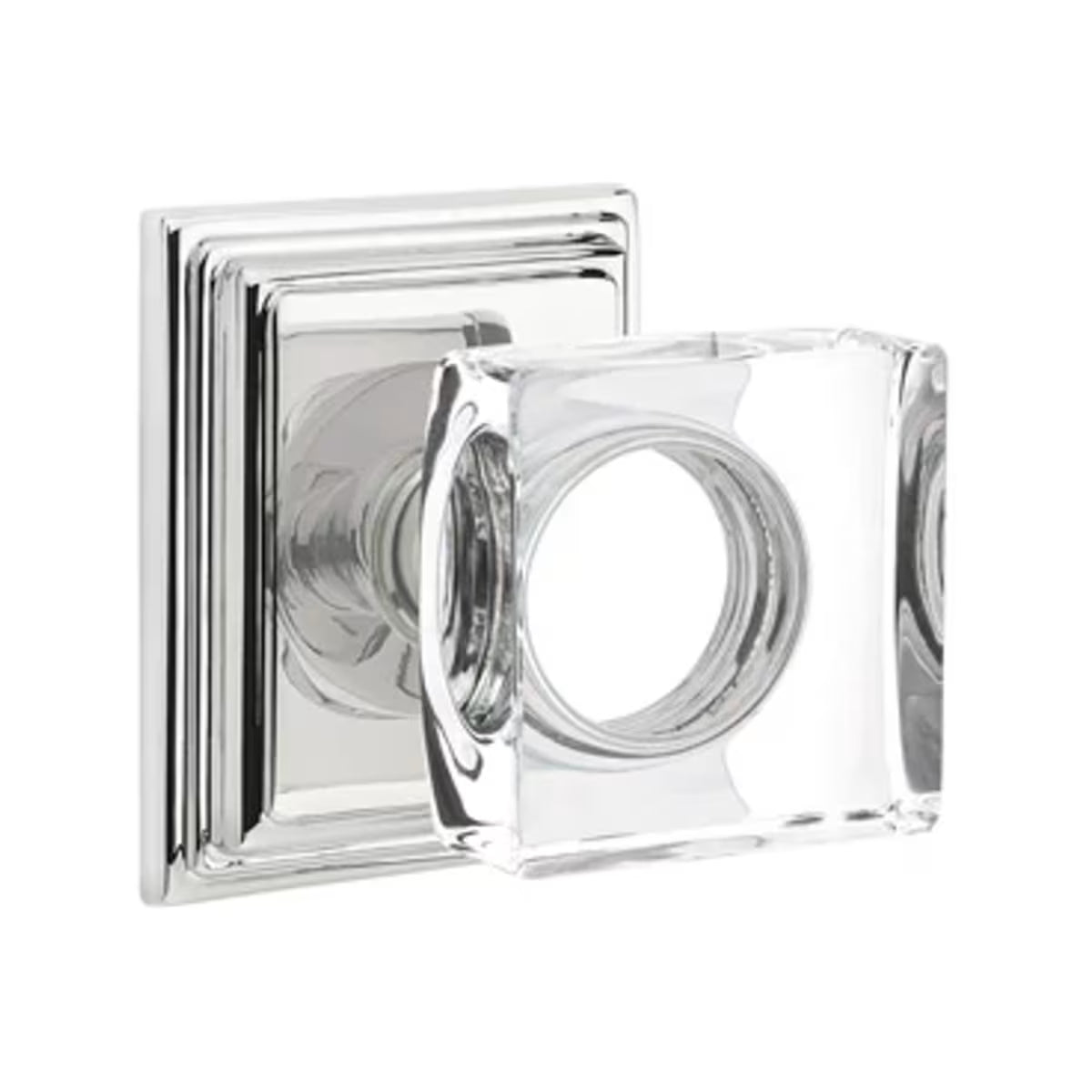 EMTEK Modern Square Glass Knob