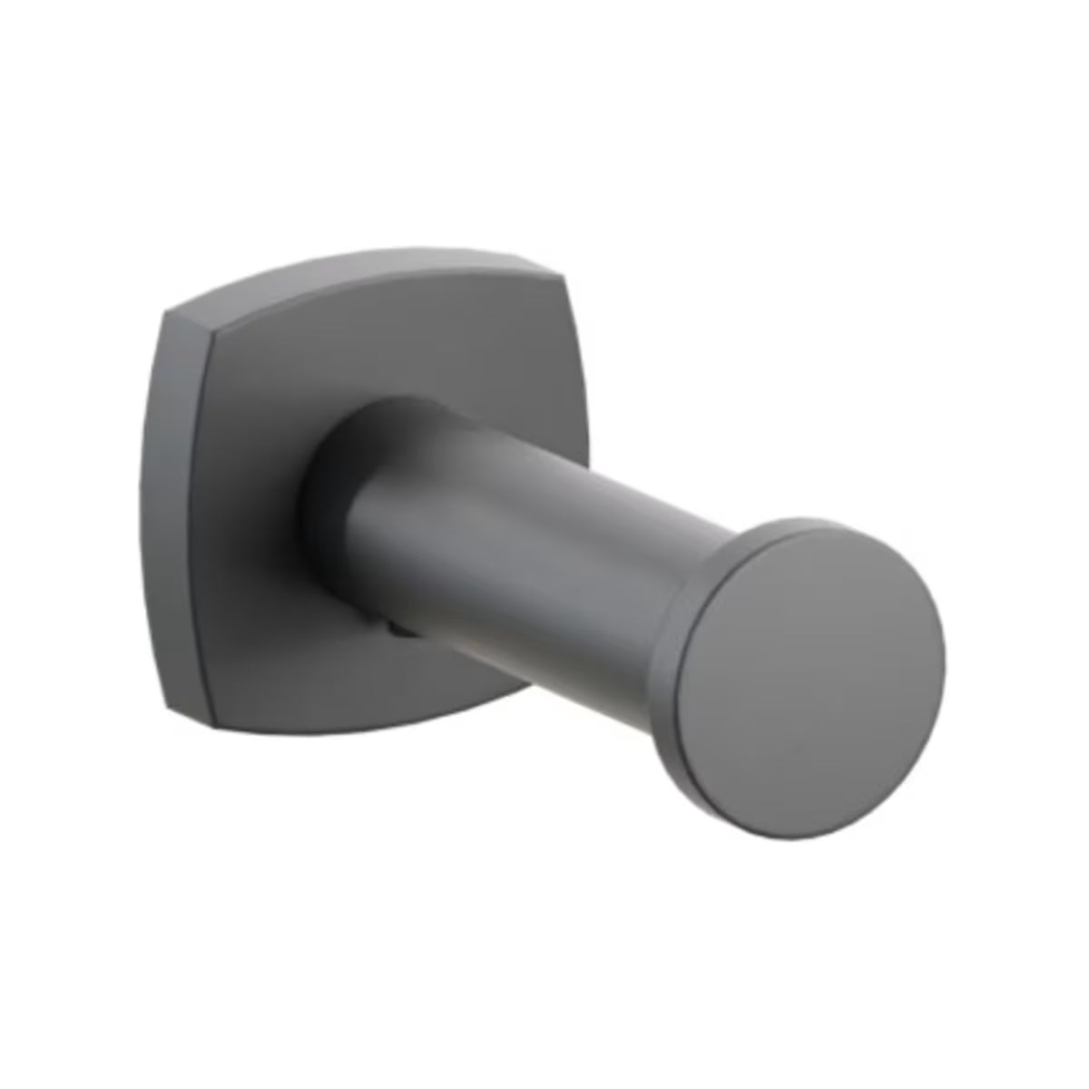 EMTEK Modern Tubular Brass Single Robe Hook With Rosette