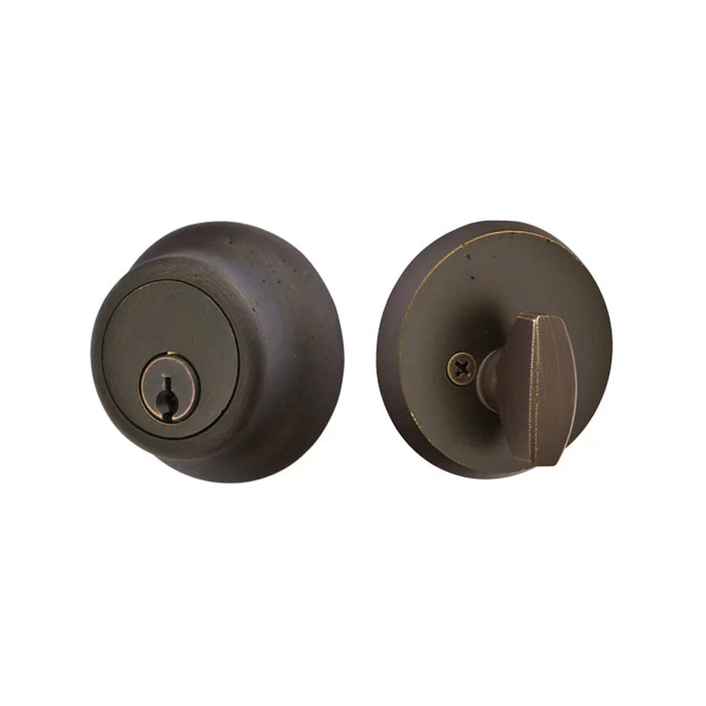 EMTEK Regular Sandcast Bronze Keyed Deadbolt
