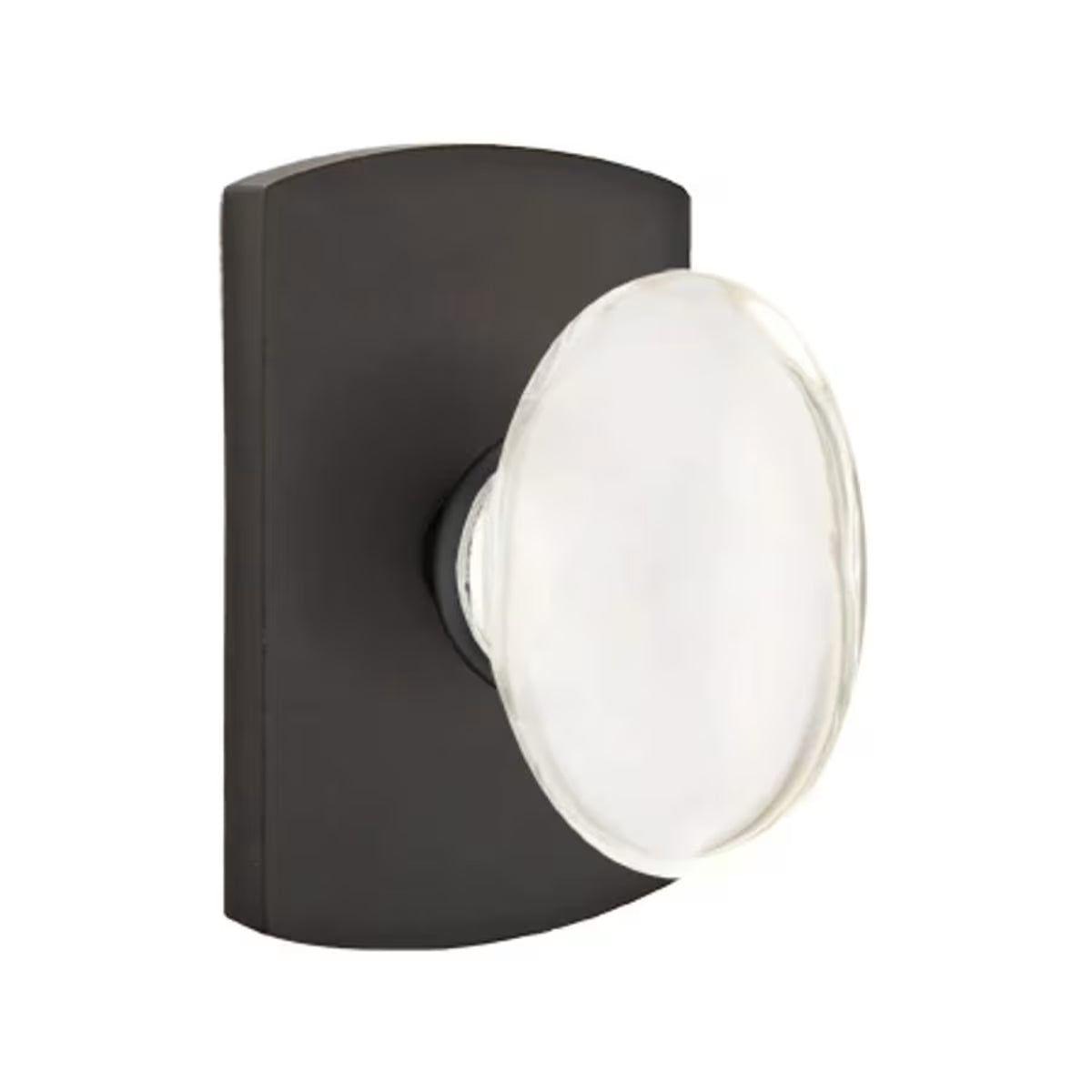 EMTEK Hampton Glass Knob - Sandcast Collection