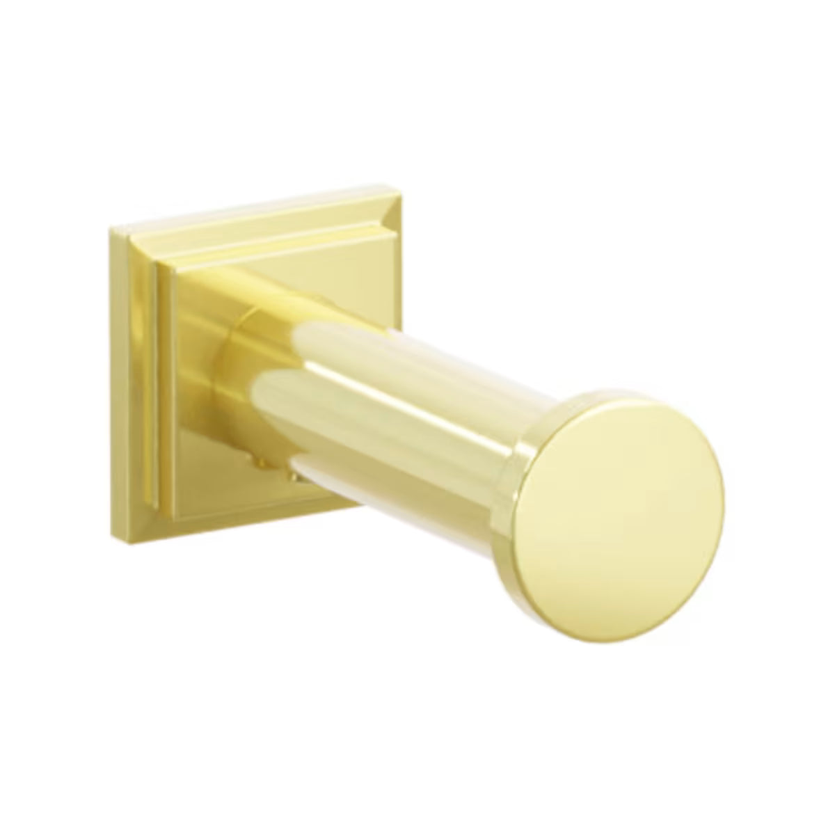 EMTEK Modern Tubular Brass Single Robe Hook With Rosette