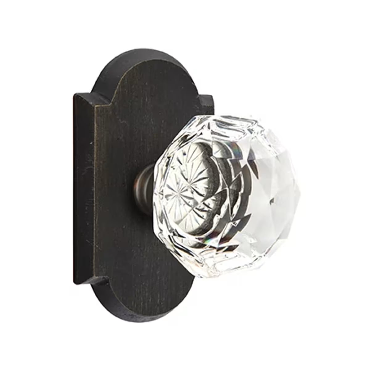 EMTEK Diamond Glass Knob - Sandcast Collection