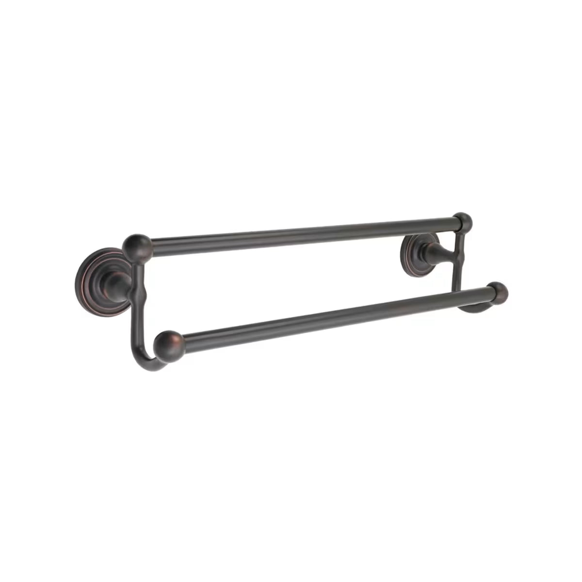 EMTEK Traditional Brass Double Towel Bar
