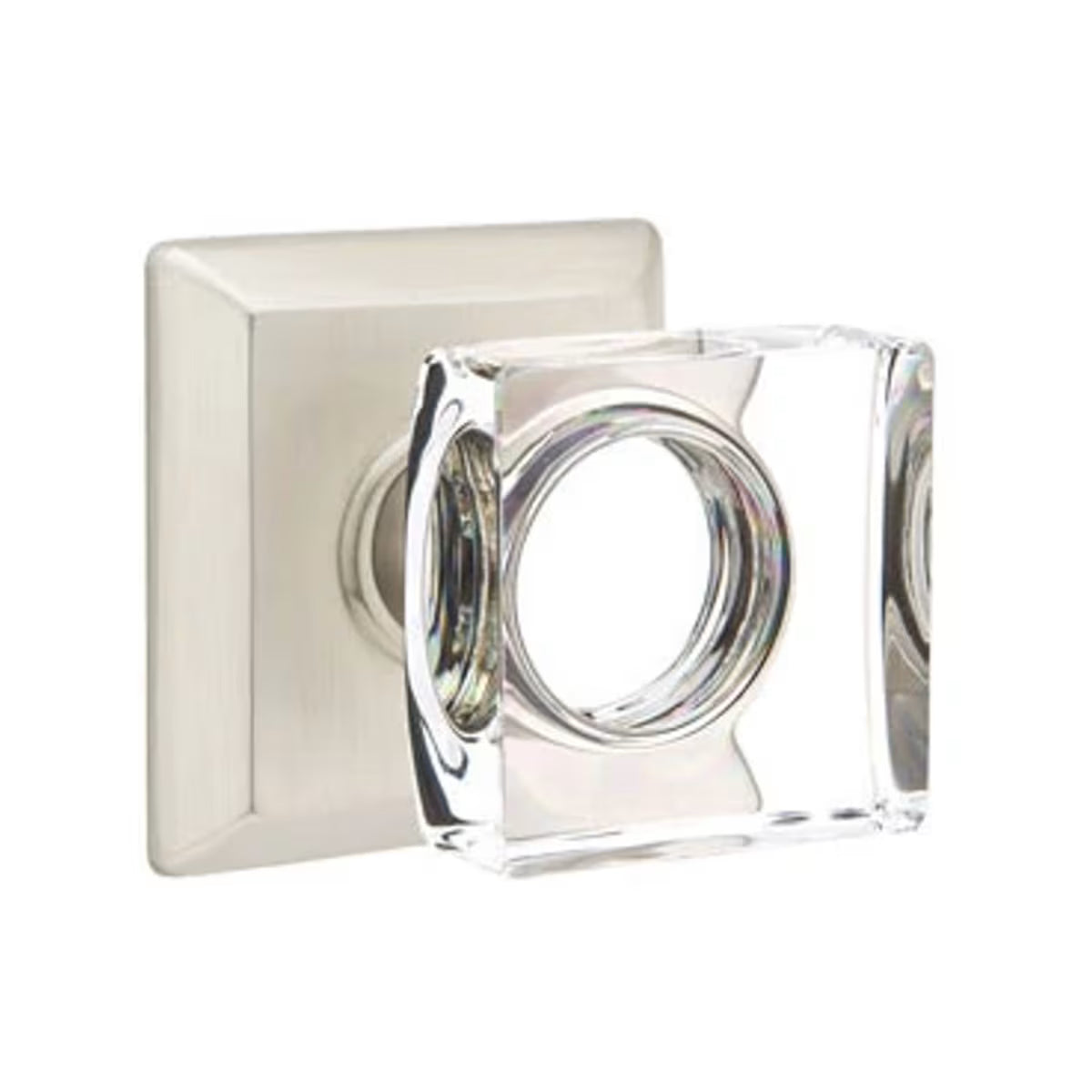 EMTEK Modern Square Glass Knob