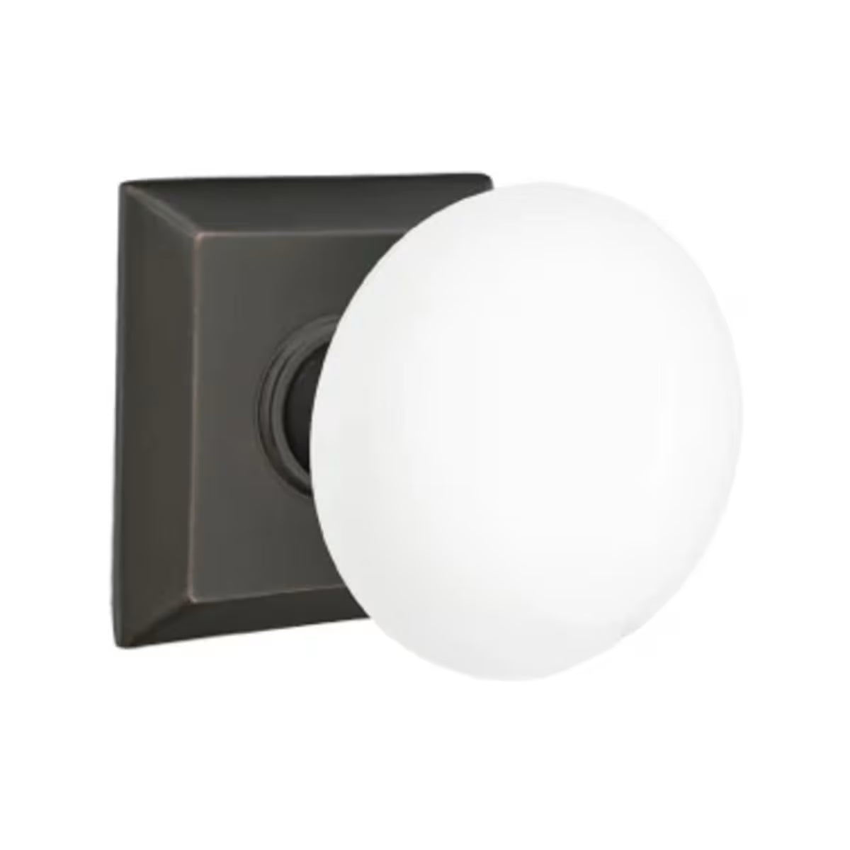 EMTEK Ice White Knob