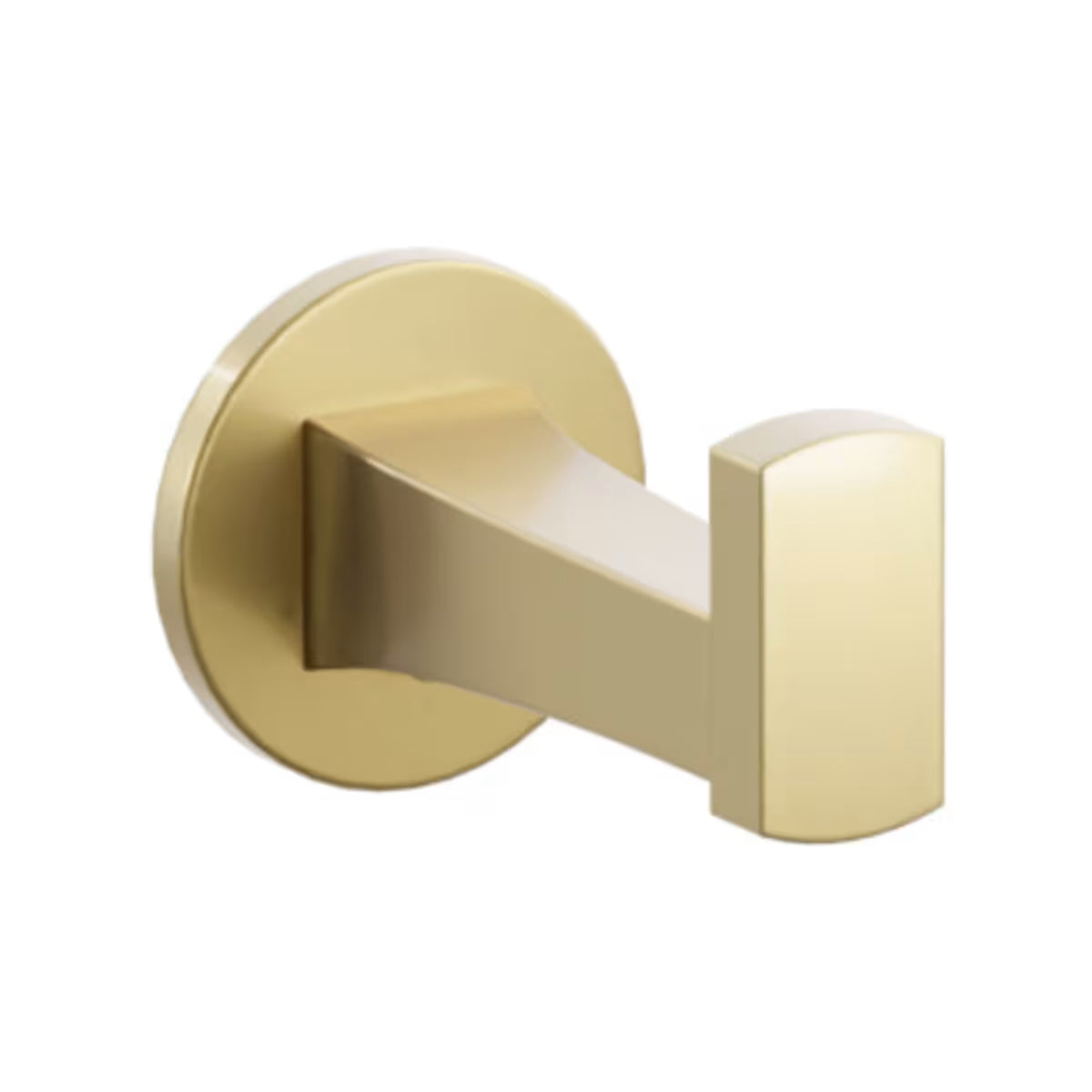 EMTEK Transitional Flared Brass Single Robe Hook with Rosette