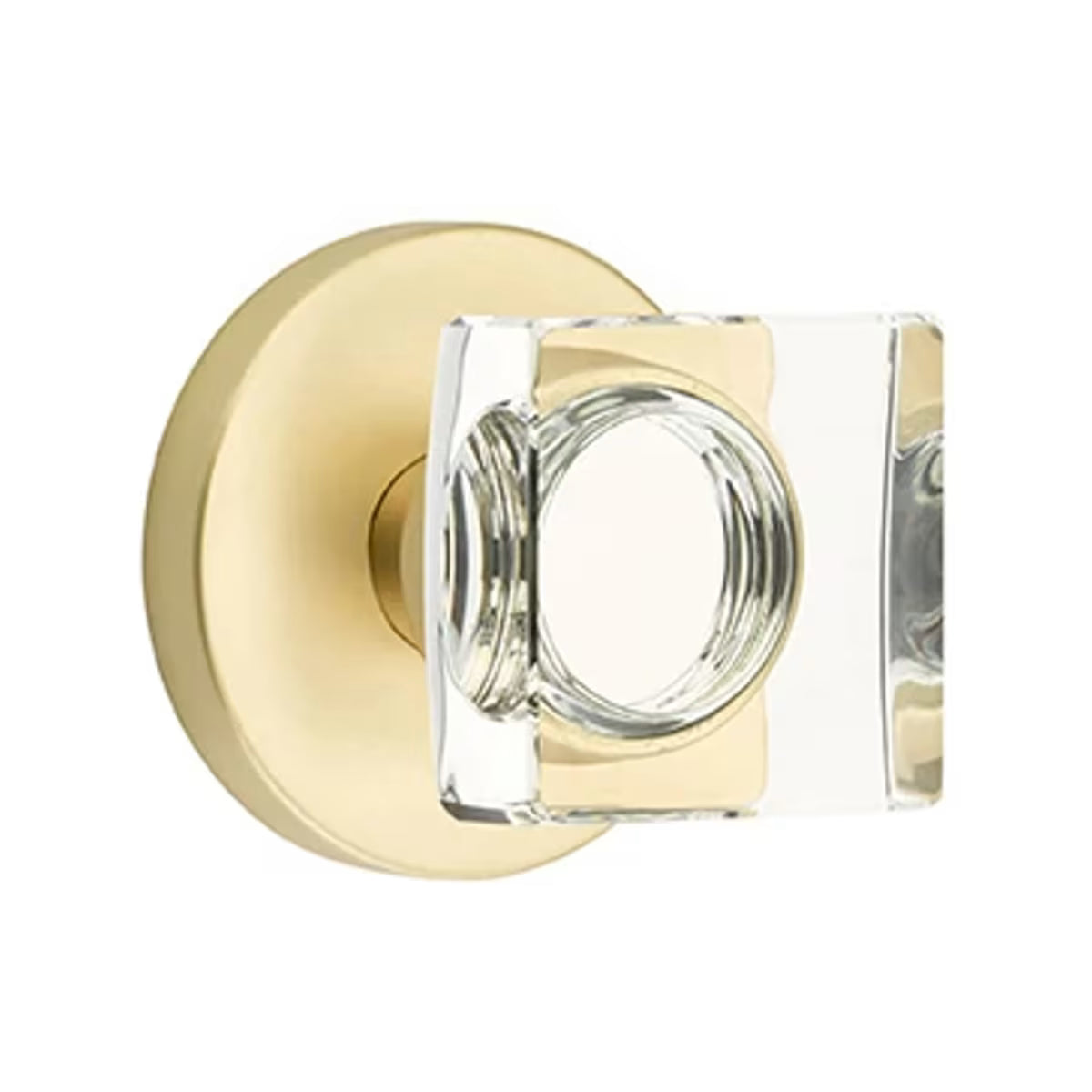 EMTEK Modern Square Glass Knob
