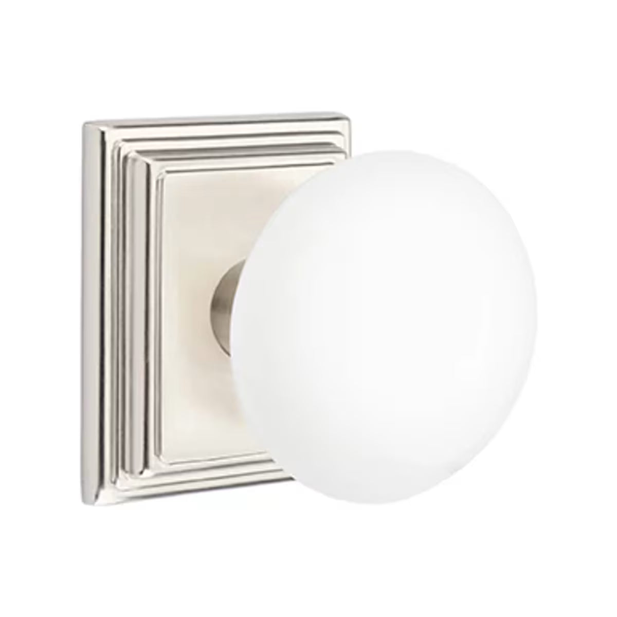 EMTEK Ice White Knob