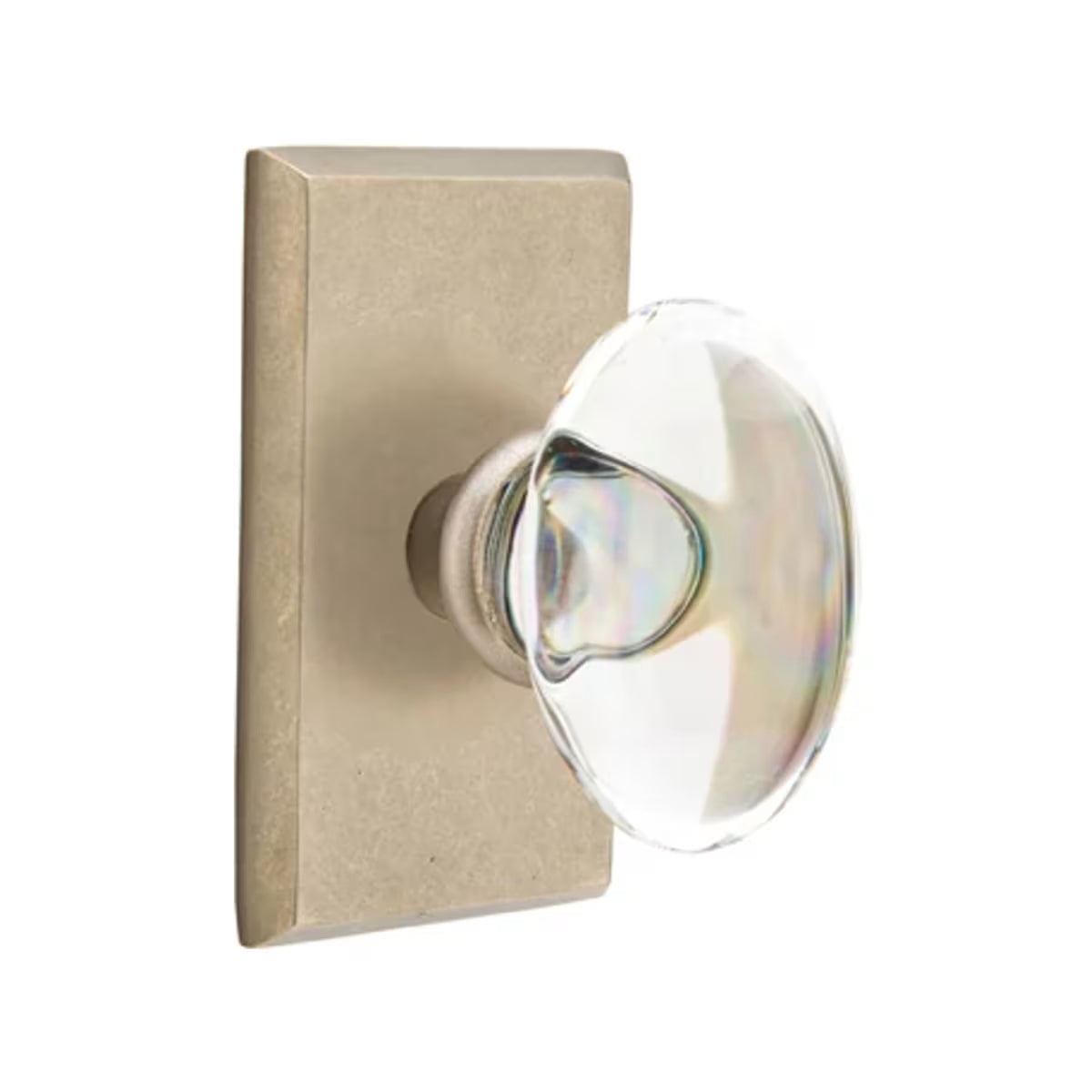 EMTEK Hampton Glass Knob - Sandcast Collection